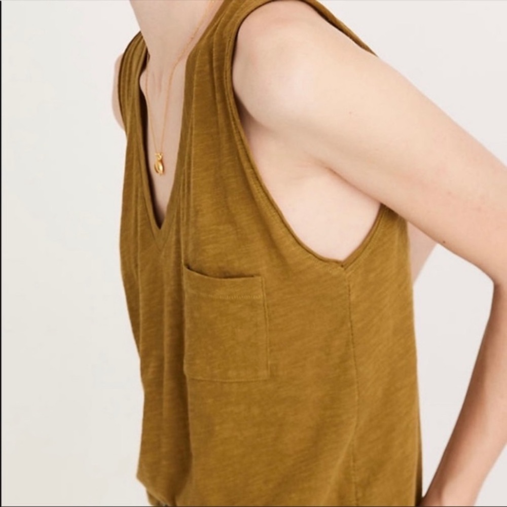 Madewell Whisper Cotton Pocket VNeck Tank Top